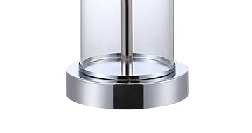 Abner 21" Glass Modern Contemporary USB Charging LED Table Lamp